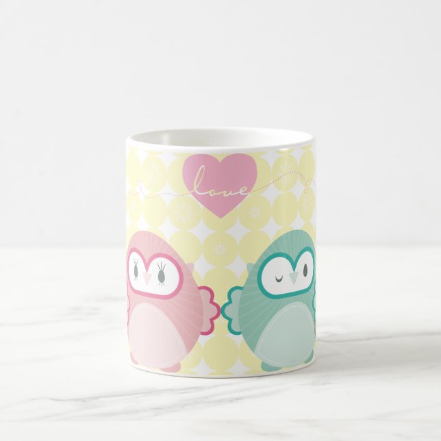 OWL LOVE :: soft girl + boy Coffee Mug (Center)