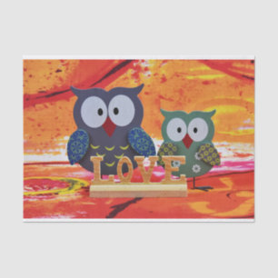 Owl love tissue paper