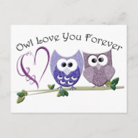 Owl Love You Forever, Cute Owls and Heart design