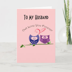 Owl Love You Forever, Cute Owls Holiday Card