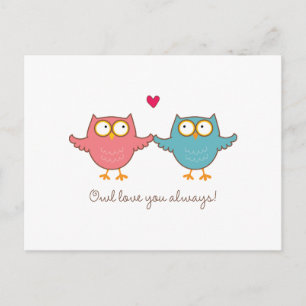 owl love you postcard