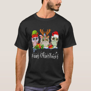 Owl Lover Christmas Gift Funny Owls Ugly Christmas T-Shirt