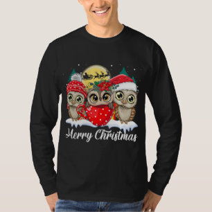 Owl Lover Merry Christmas Funny Owls Ugly Christma T-Shirt
