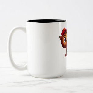 Owl Mailman Delivery Gift Box Two-Tone Coffee Mug