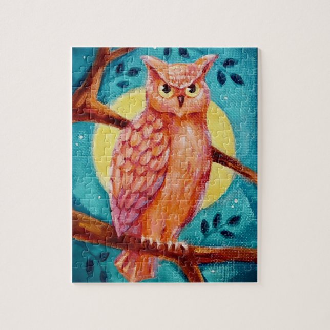 Owl & Moon Jigsaw Puzzle (Vertical)