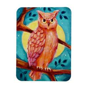 Owl & Moon Magnet