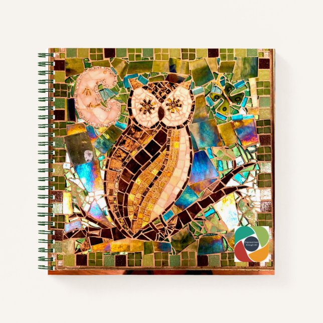 Owl mosaic spiral journal (Front)