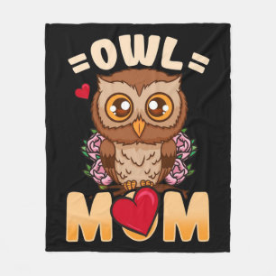 Owl Mum   Gift For Owner Owl Mum Fleece Blanket