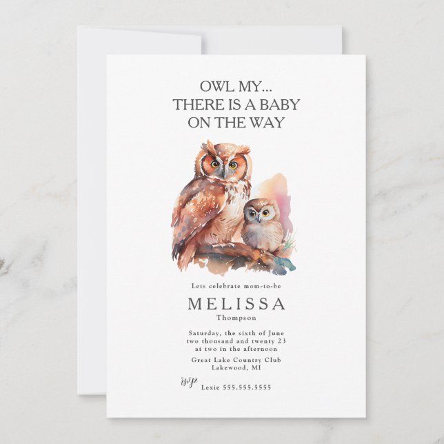 Owl My ... Cute Baby Shower invitation (Front)