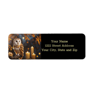 Owl Mystical Magical Enchanting Return Address