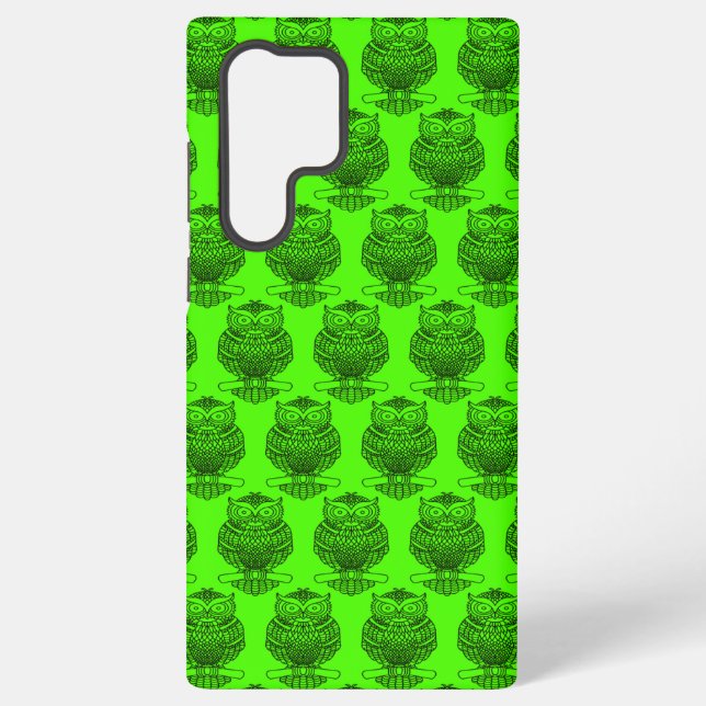 Owl (neon green) - Samsung Case (Back)