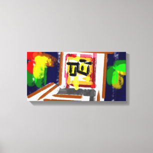 Owl night cloud canvas print