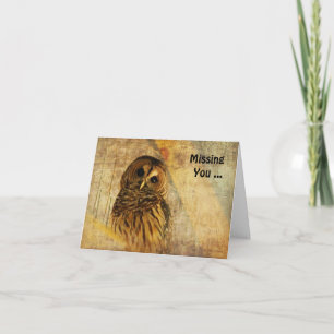 Owl Note Card - Missing You