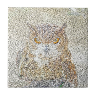 Owl Observing Tile