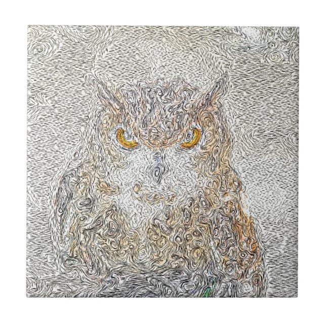 Owl Observing Tile (Front)