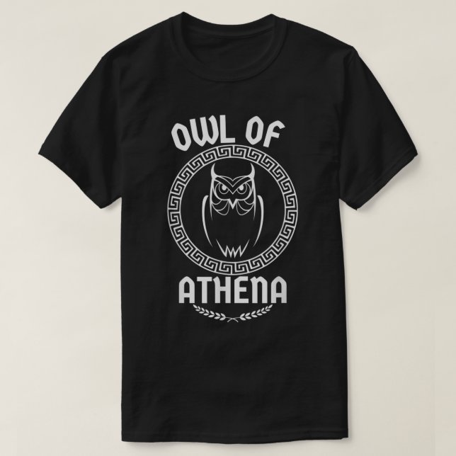 Owl Of Athena Goddess Medusa Greek  T-Shirt (Design Front)