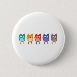 Owl of us 6 cm round badge