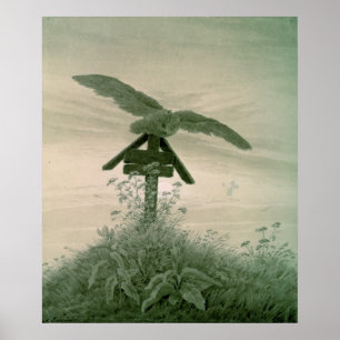 Owl on a Grave, 1836-7 Poster