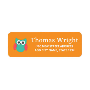 Owl on orange