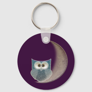 Owl on the Moon Key Ring