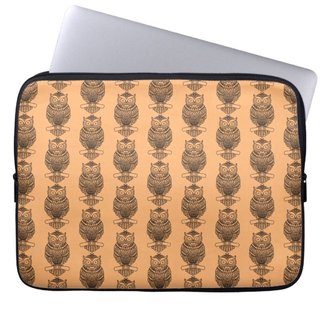 Owl (orange) - Laptop Sleeve (Front)
