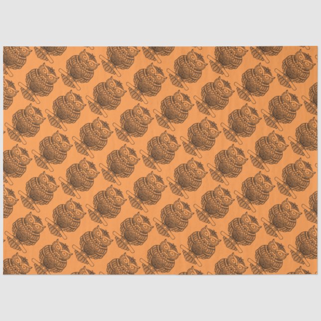 Owl (orange) - Tissue Paper (Front)