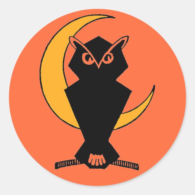 Owl-oween Classic Round Sticker (Front)