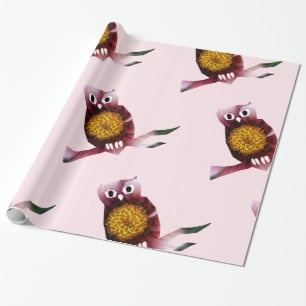 Owl, Owl Bird Floral Art Wrapping Paper