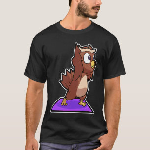Owl Owl Yoga Poses Sport Gymnastics Ohmmm Heartbea T-Shirt