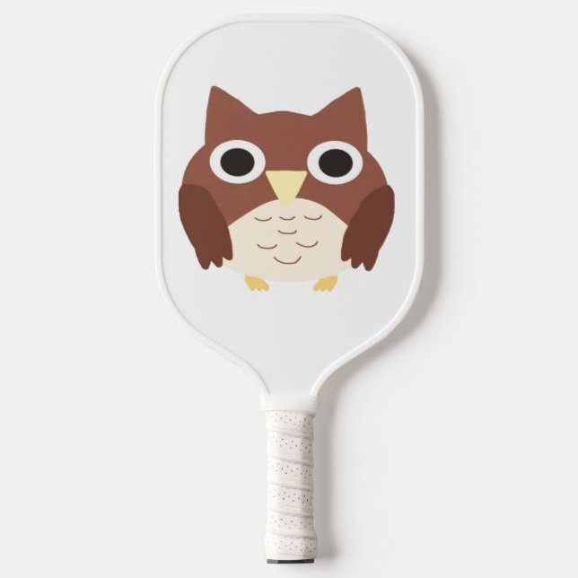 owl painting art pickleball paddle (Front)