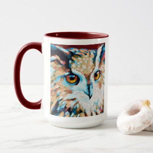 Owl Painting - Gift for Animal Lovers Mug