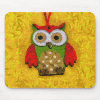 Owl painting mouse pad