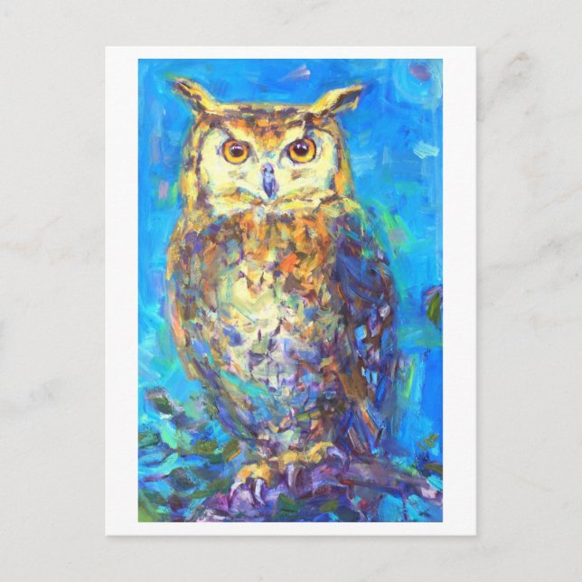 Owl Painting Postcard (Front)