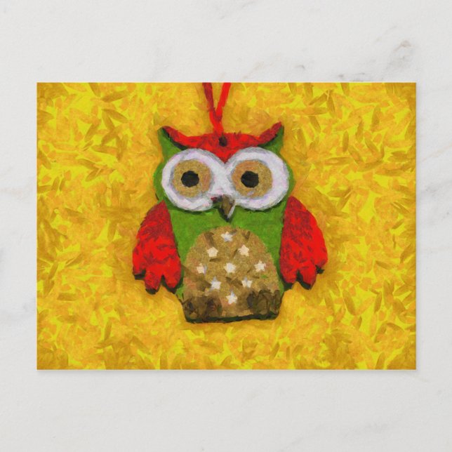 Owl painting postcard (Front)