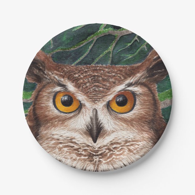 Owl Paper Plate (Front)
