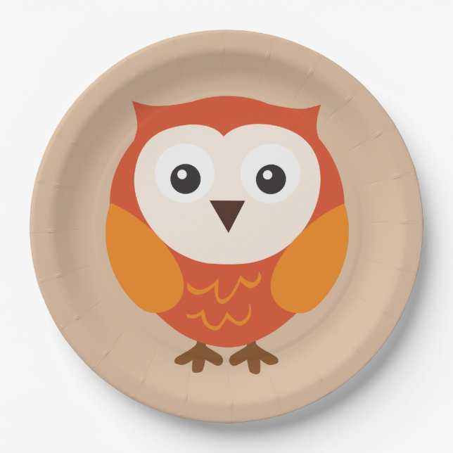 Owl Paper Plate (Front)