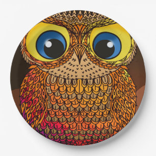 Owl paper plate