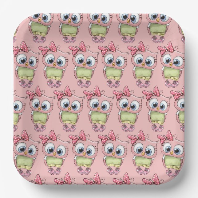 Owl Paper Plates (Front)