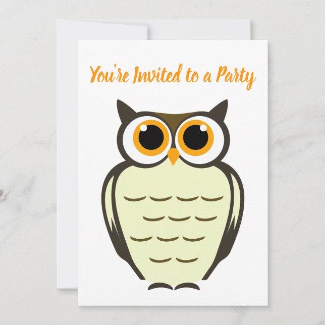 Owl Party Invitation (Front)
