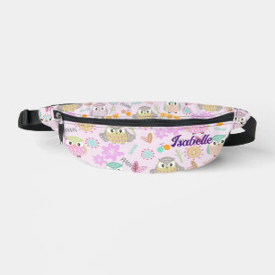 Owl Pastel Pink Bum Bags