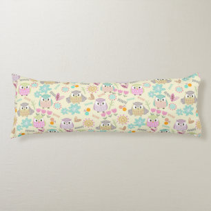 Owl Pastel Yellow Body Cushion