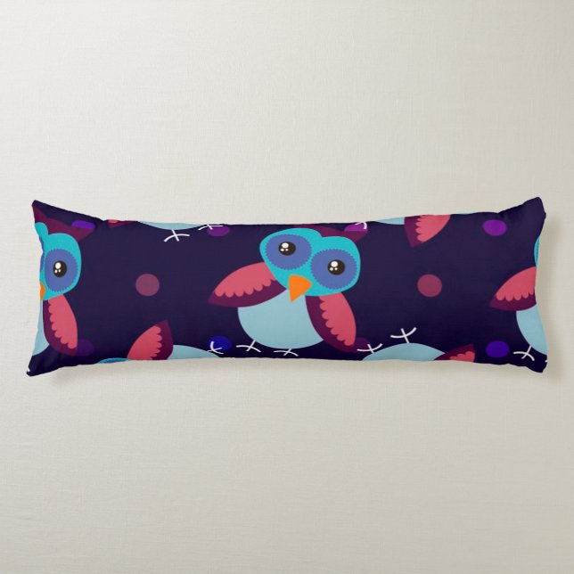 owl pattern background body cushion (Front)