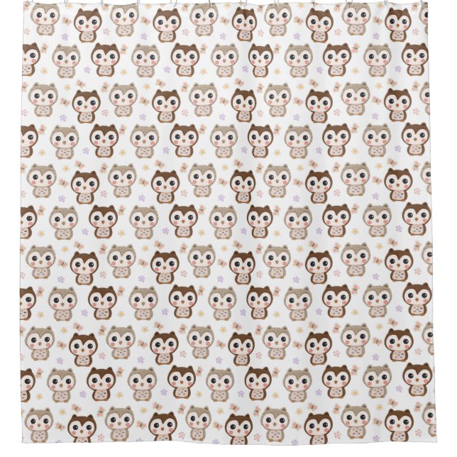 Owl Pattern Curtain (Front)