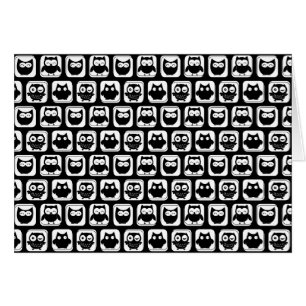 Owl Pattern in Black and White