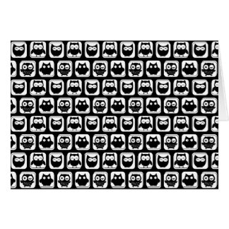 Owl Pattern in Black and White