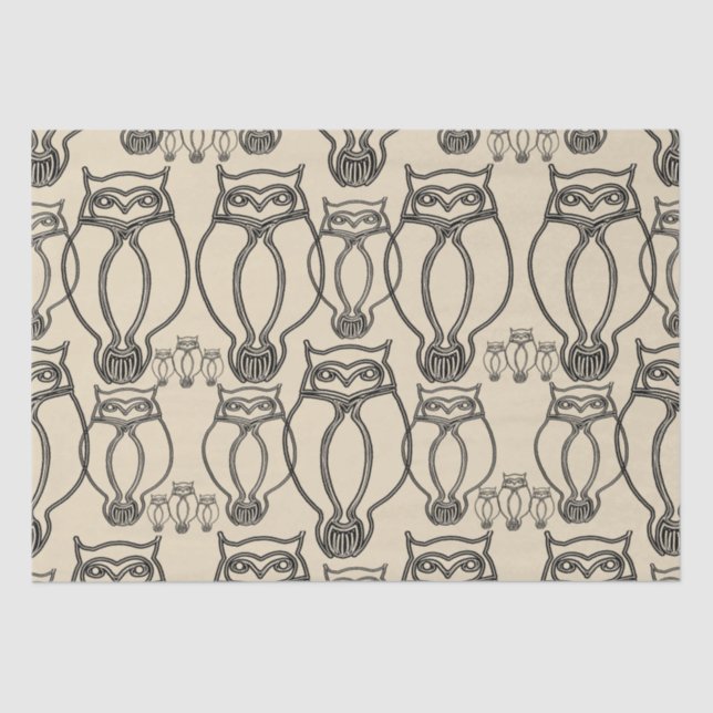 Owl pattern tissue paper (Front)