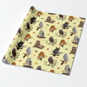 Owl Pattern Wrapping Paper