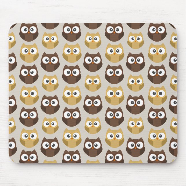 Owl patterned mouse pad (Front)