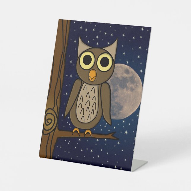 owl  pedestal sign (Front)