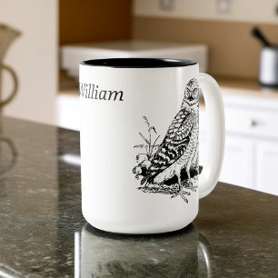Owl Personalised Two-Tone Coffee Mug